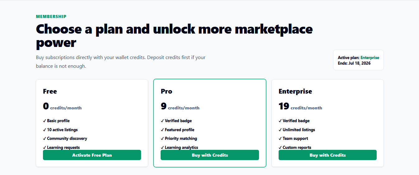 LearnBridge membership pricing